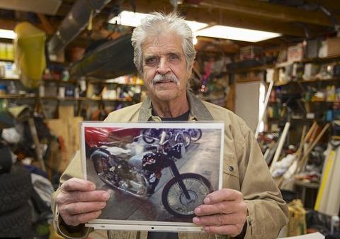 Update on Stolen Motorcycle from 1967:  Donald DeVault Reunites with his 1953 Triumph T100 Motorcycle