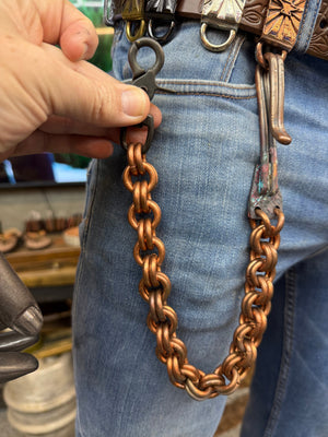 18” Hand Forged Copper RTANVIL Wallet Chain