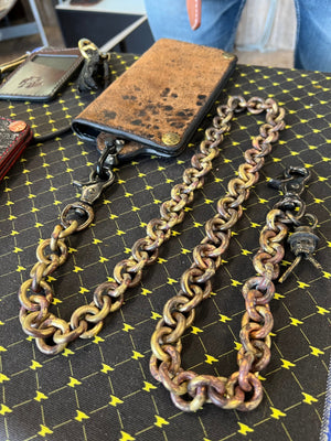 36 Inch Hand Forged Brass Wallet Chain - “The Yard Stick”