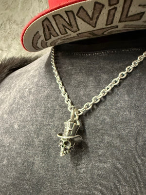 925 Silver Uncle Sam Skull Pendant