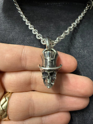 925 Silver Uncle Sam Skull Pendant