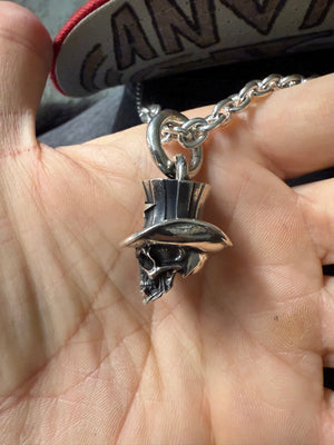 925 Silver Uncle Sam Skull Pendant