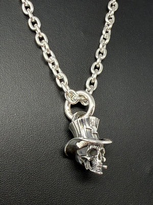 925 Silver Uncle Sam Skull Pendant