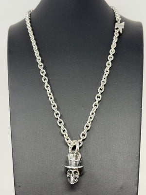 925 Silver Uncle Sam Skull Pendant