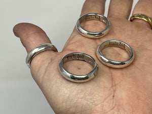 .999 Silver Anvil Posy Ring