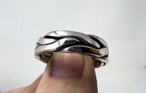 .999 Silver Braided Ring - Size 13.5/14