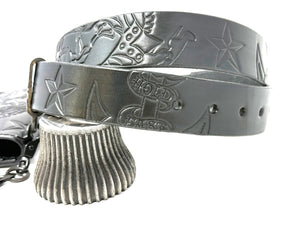 ALL BLACK Sailor PinUp Long Wallet/Belt/Chain/Charm Combo Set