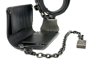 ALL BLACK Sailor PinUp Long Wallet/Belt/Chain/Charm Combo Set