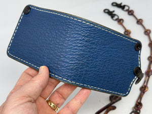 ANVIL 5G Bifold Leather Chain Wallet - Blue Shark