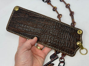 ANVIL 5G Bifold Leather Chain Wallet - Brown Elephant