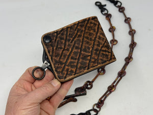 ANVIL 5G Bifold Leather Chain Wallet - Cognac Elephant