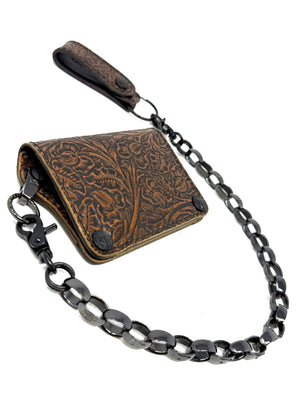 Anvil 5G Mini Long Chain Wallet - Western Floral - Anvil Customs