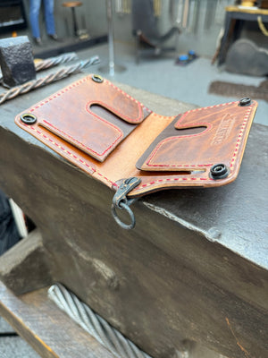 Anvil 5G Mini Long Wallet - Red/Black Alligator