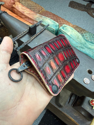 Anvil 5G Mini Long Wallet - Red/Black Alligator