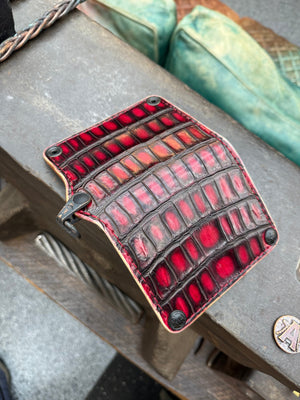 Anvil 5G Mini Long Wallet - Red/Black Alligator