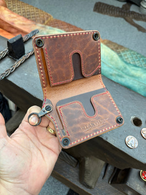 Anvil 5G Mini Long Wallet - Red/Black Alligator