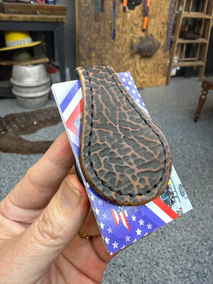 Anvil Cash Clamp Wallet: Cognac Shark