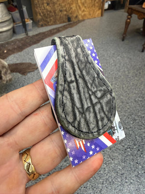 Anvil Cash Clamp Wallet: Dark Gray Elephant