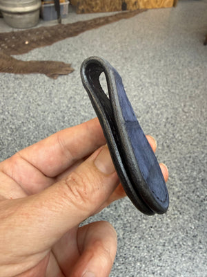 Anvil Cash Clamp Wallet: Nubuck Navy Alligator