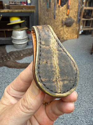 Anvil Cash Clamp Wallet: Patina Elephant