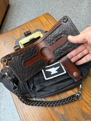 Anvil Old Glory Bifold Leather Chain Wallet w/Wallet Chain & Loop