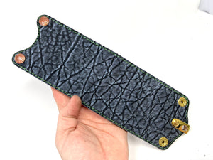 Bifold Leather Chain Wallet (G4) - Safari Blue Elephant