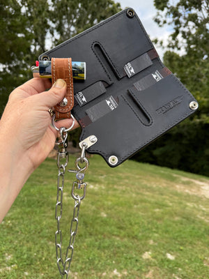 G4 Long Biker Chain Wallet, Chain & Loop Combo Set - Tan Basket Weave