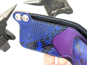 Mini Bifold Leather Chain Wallet - Black Elephant