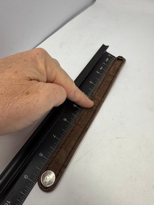 Nubuck Brown Alligator Leather Bracelet / Cuff