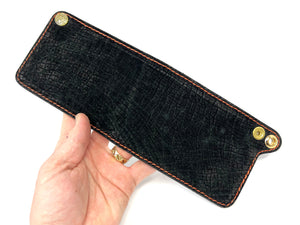 Standard Bifold Leather Chain Wallet - Black Hippo