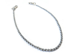 21 Inch Anvil Wallet Chain - Slim 2 In 2 with White Belt Charm