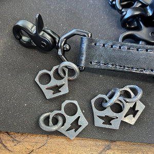 Anvil Wallet Chain Tag - Baby Double Knuckles