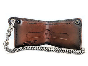 Bifold Leather Chain Wallet - Orc Rider