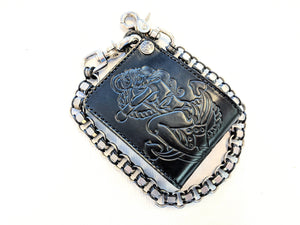Bifold Leather Chain Wallet - Pin Up Sailor - Anvil Customs