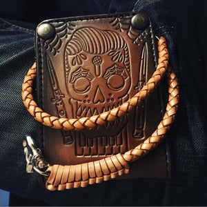 Braided Leather Wallet Chain - Anvil Customs