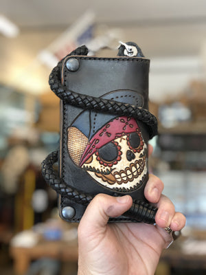 Braided Leather Wallet Chain - Anvil Customs