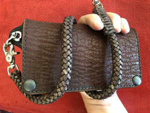 Braided Leather Wallet Chain - Anvil Customs