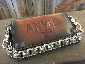 Long Biker Leather Chain Wallet - Anvil Bold - Anvil Customs