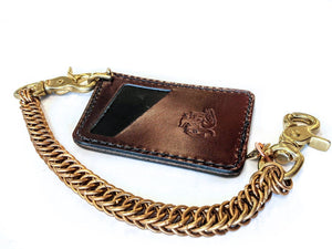 Minimalist Leather Chain Wallet - Sedgewick English Cowhide