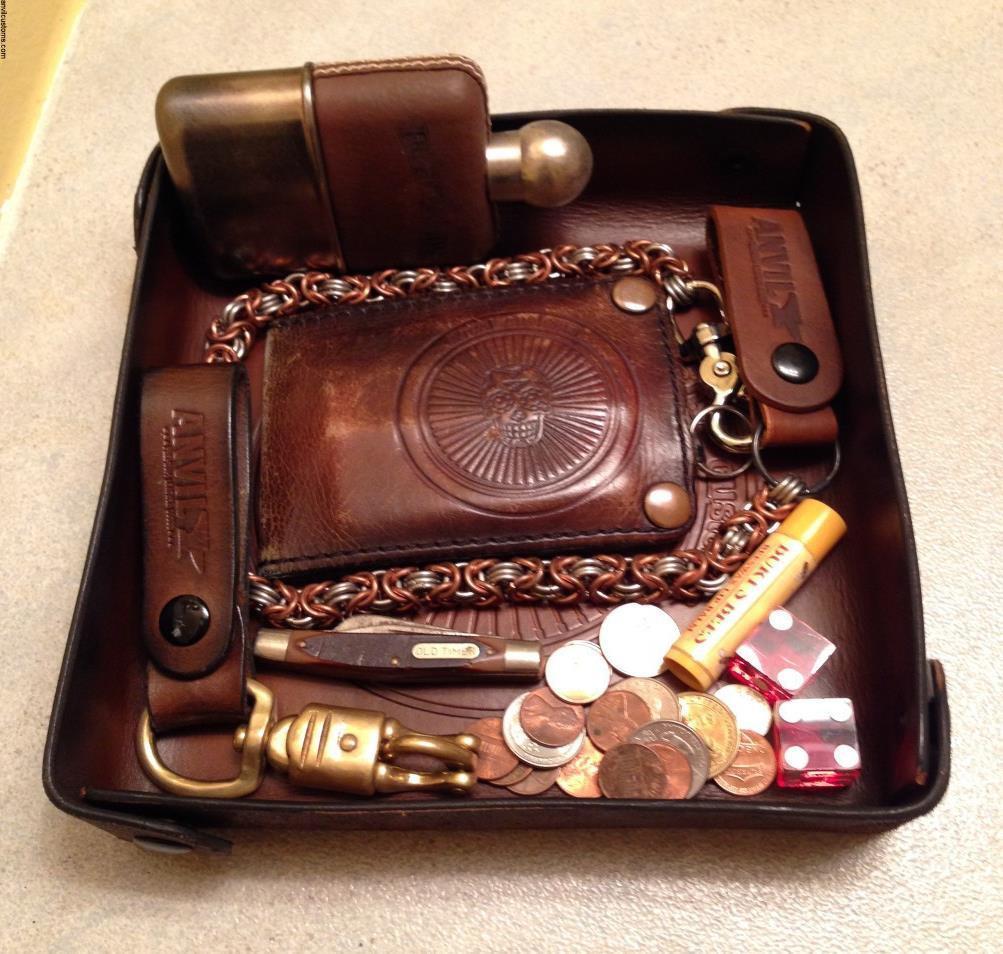 Leather Accessories Tray made by Anvil
