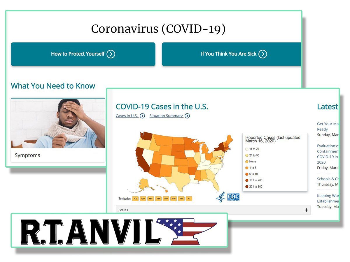 The Coronavirus As It Pertains to Anvil Customs and our Supporters