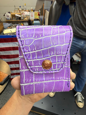Sarasota Wallet - Purple Crocodile