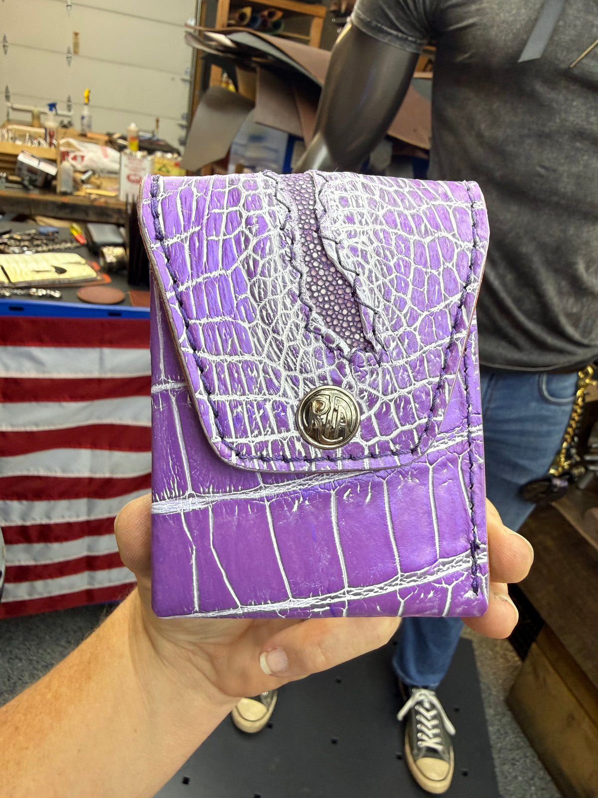 Sarasota Wallet - Purple Crocodile: CLOACA Edition