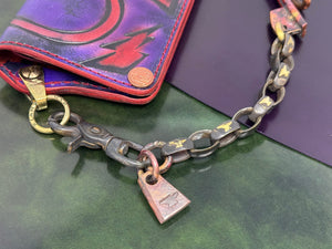 11” Hand Forged Copper & Wrought Wallet Chain by RTANVIL