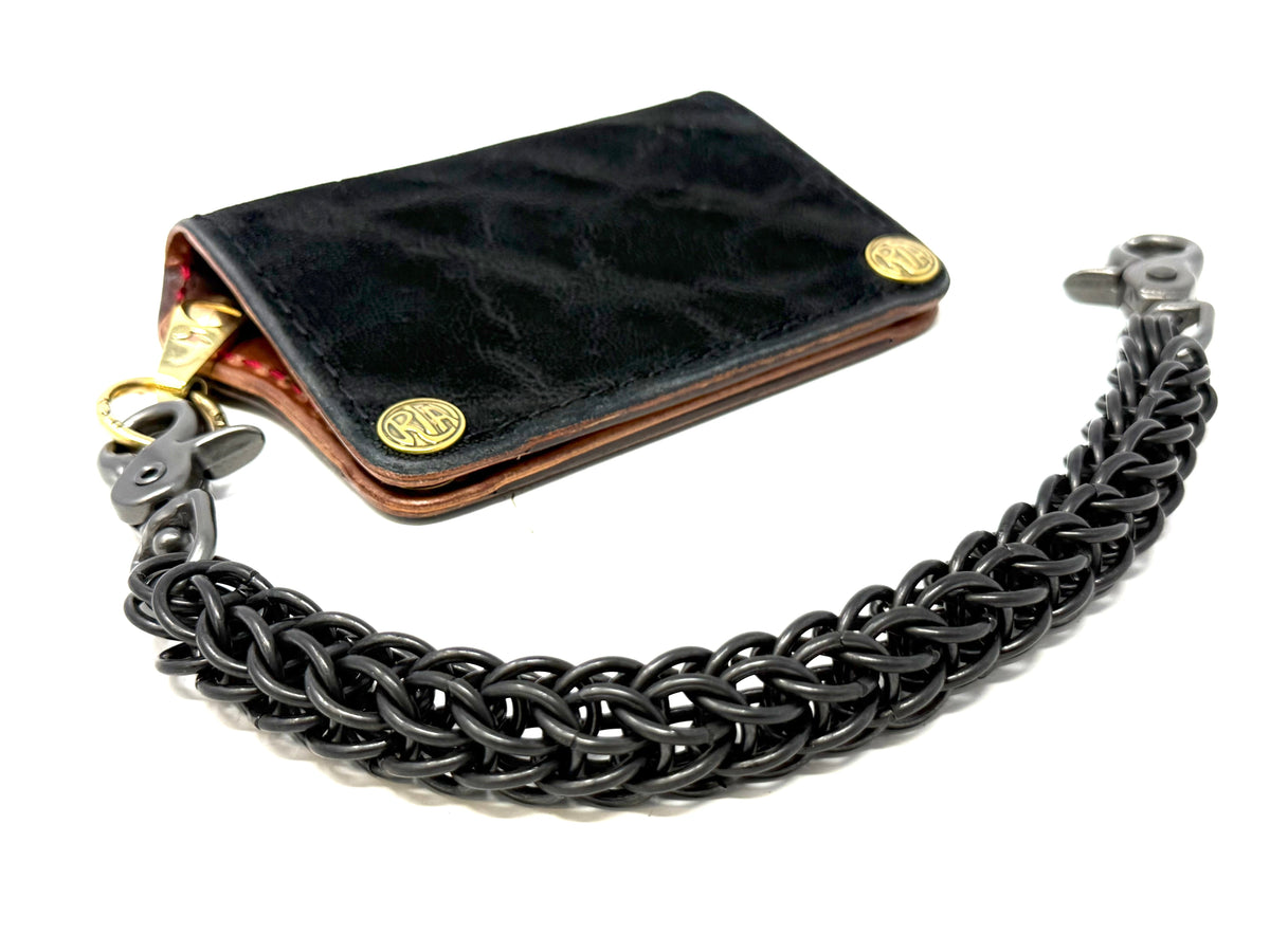 14” BEEFY BLACK Persian Chainmail Wallet Chain