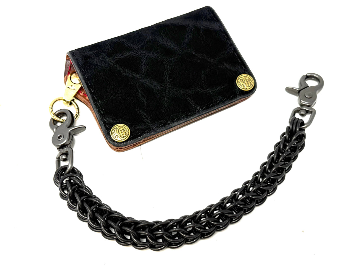 14” BEEFY BLACK Persian Chainmail Wallet Chain
