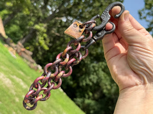 15” Hand Forged Copper & Wrought Wallet Chain by RTANVIL