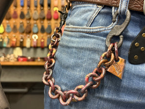 15” Hand Forged Copper & Wrought Wallet Chain by RTANVIL