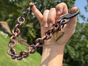 15” Hand Forged Copper & Wrought Wallet Chain by RTANVIL