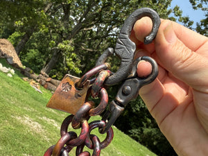 15” Hand Forged Copper & Wrought Wallet Chain by RTANVIL